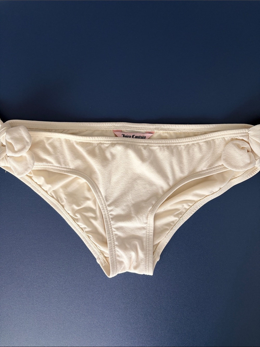 Juicy Couture Cream Knot-Accent Triangle Halter Bikini - Picture 5 of 10